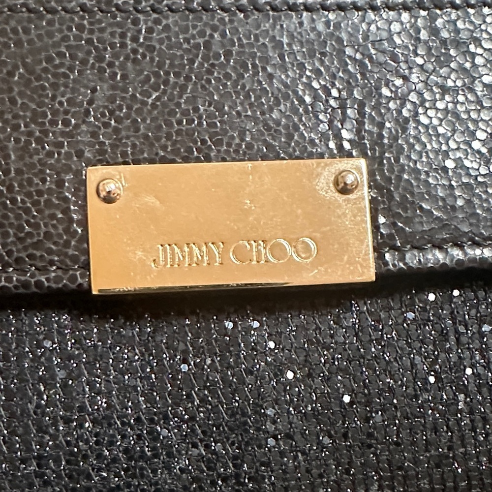 Jimmy Choo Black Evening Clutch with Gold Detail - Picture 5 of 5